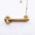 Antique Victorian Key Brooch - 18ct Gold & Pearls C.1890s 